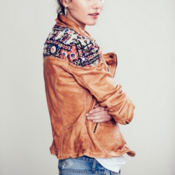 Free People Classic Leather Jacket - Picture 2 of 14